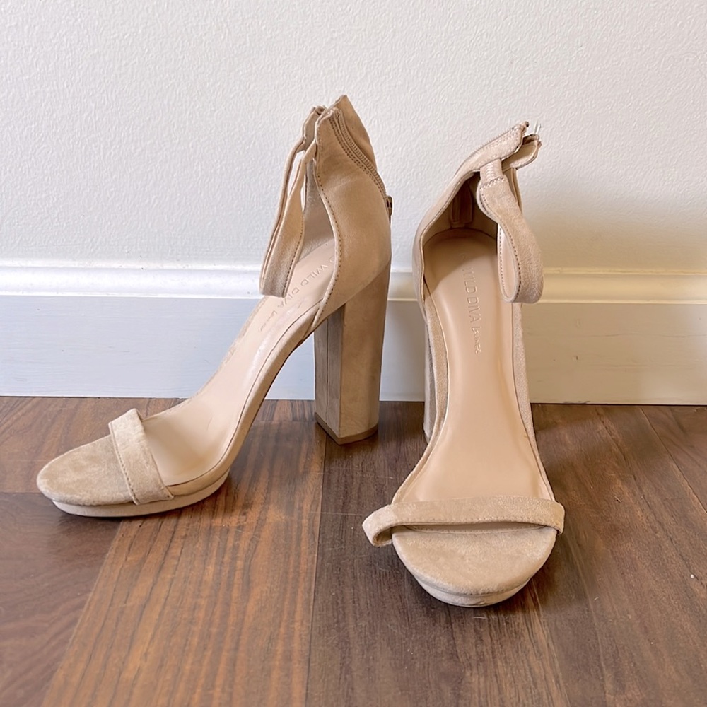 Tan Suede Heels